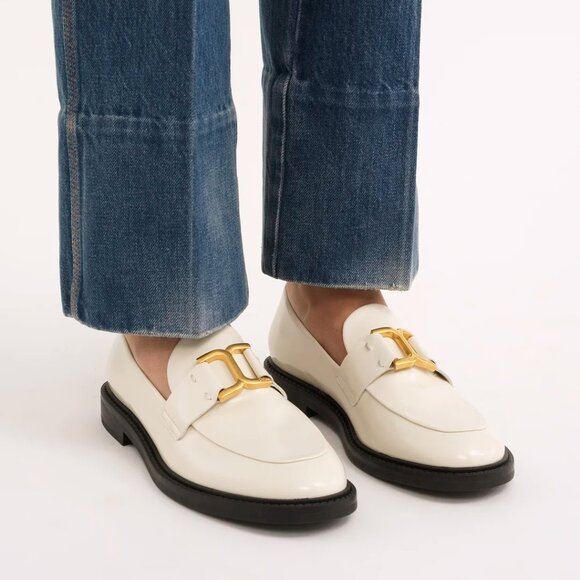 Chloe Marcie loafer in Egg Shell Patent Leather, Size 39.5/9.5, New in Box - Picture 2 of 10